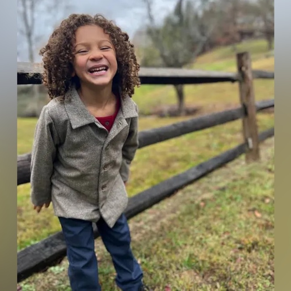 NWT Me & Henry Brown Herringbone Tweed Wool Blend Blazer Sz 5-6 $70